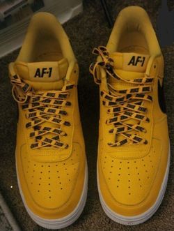 Yellow NIKE Air Force Ones