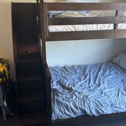 Bunk Bed - Twin/Full With Storage Staircase
