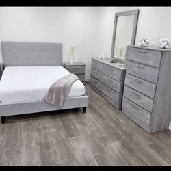 GREY dresser, Nightstand, Chest SET 