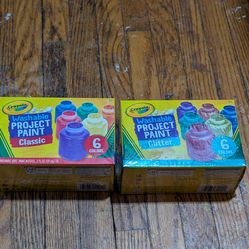 Crayola washable project paint (classic & glitter).