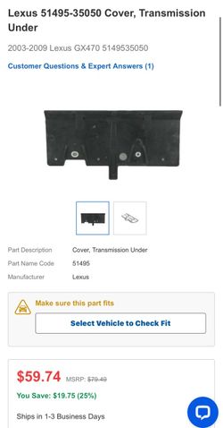 Lexus /Toyota Transmission Under Cover OEM