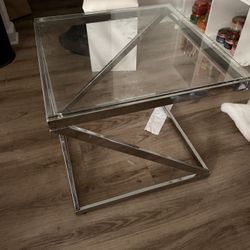 Glass Side Table 