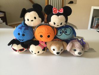 Disney Tsum Tsums Mini 3.5” Plushies (Set Of 9)