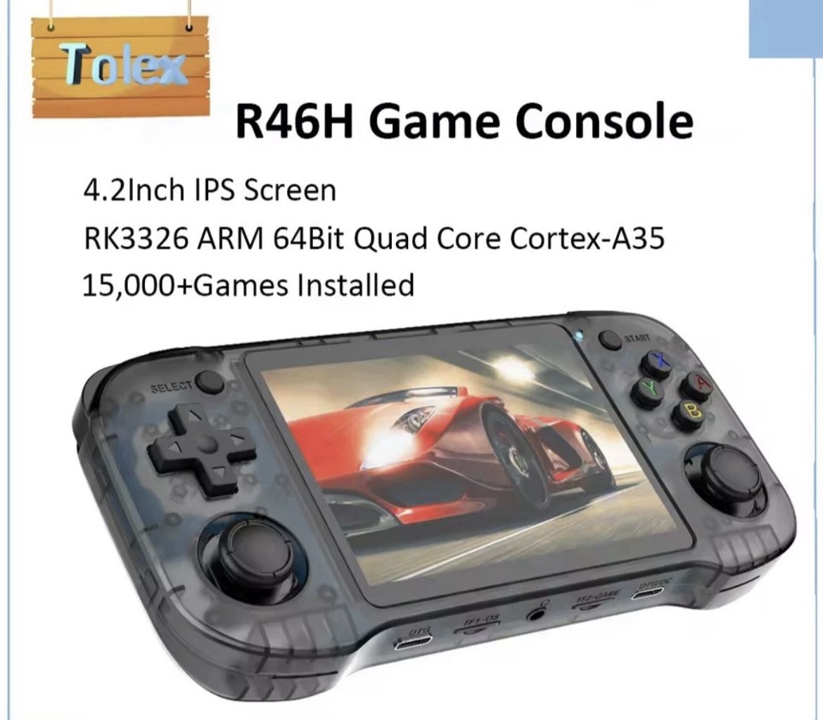 Tolex R46H Game Console 4.2 inch HD IPS R46H Retro Handheld Console
