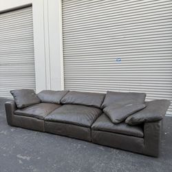 Restoration Hardware Leather Cloud Couch 