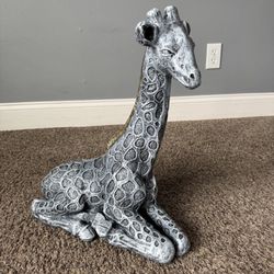 Stone Colored Giraffe Statue