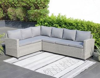 BRAND NEW 2 Piece Seating Set Made Of Synthetic Wicker And Olefin Cushions | Ideal Furniture Set For Outdoor