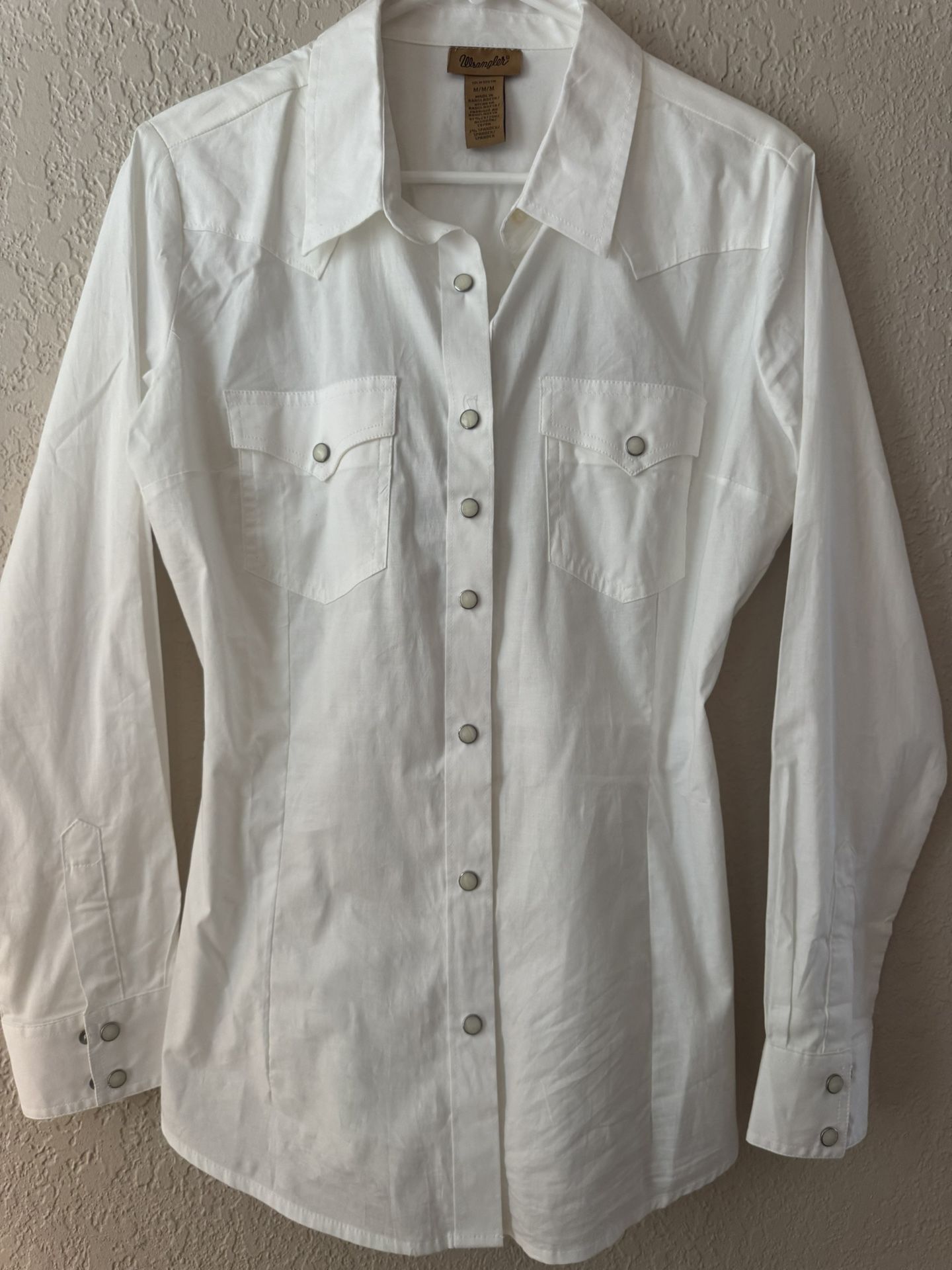 Wrangler Women’s White Western Snap Shirt