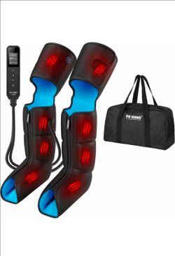 Fit King FT-076A-WMT Foot and Leg Massager with Heat for Circulation, Black