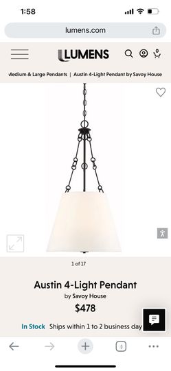 Austin 4-light Pendant By savoy house