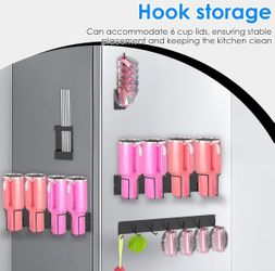 5 pcs Magnet Tumbler and Lid Storage Rack Set