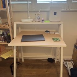 White Tiered IKEA Desk 