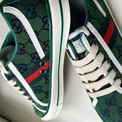Brand New Green Gucci 1977 Tennis Shoes 
