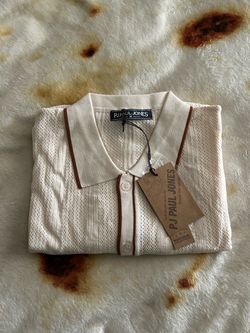 PJ Paul Jones Men's Knit Button-Up Polo Shirt