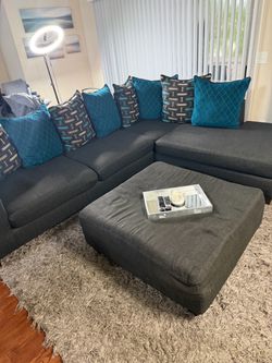 Sectional with ottoman