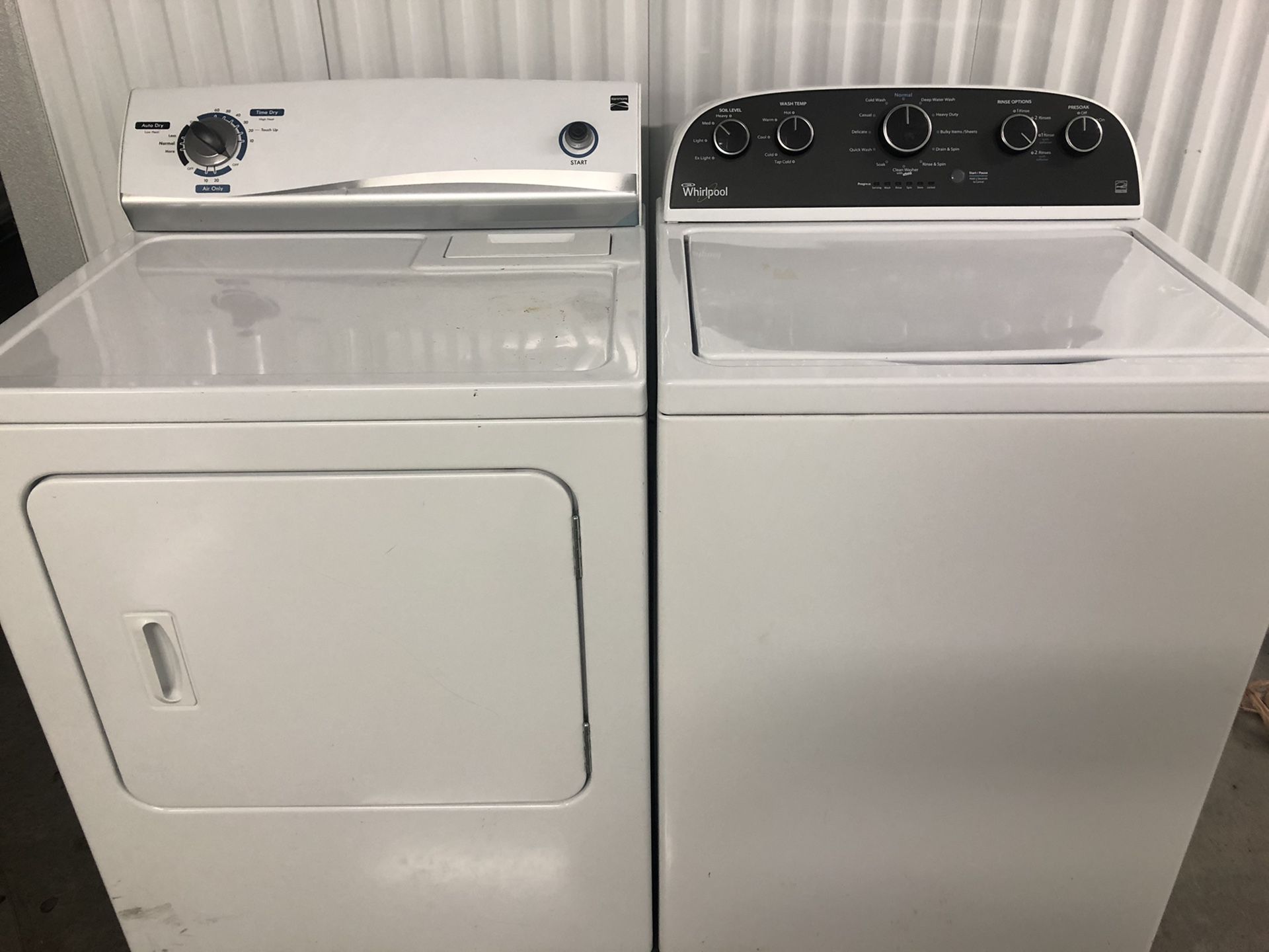 Whirlpool Washer and Kenmore Dryer. Delivery available