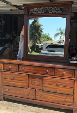 Dresser with mirror