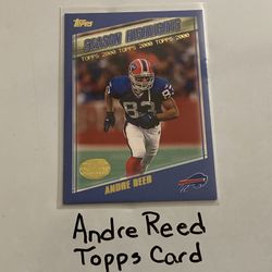 Andre Reed Buffalo Bills Hall of Fame WR Topps Card. 