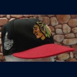 Chicago Blackhawks Vintage Size 7 New Era 59FIFTY 2TONE 2015 STANLEY CUP CHAMPS Hat (NW/OT) UNWORN!😇EXCELLENT CONDITION!👀🤯Please Read Description.