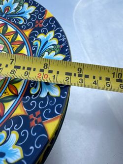 VANCASSO porcelain Dinner Plates . 12 Count - 6 are 10.5” & 6 are 8.67” - NICE!