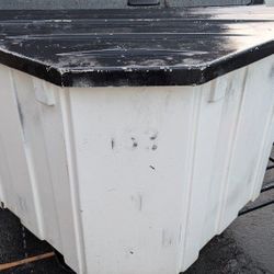 Large Triangular Dock Box Classic Triangle Shape Boat Accessory Shore Storage Outdoor Compartment Bin