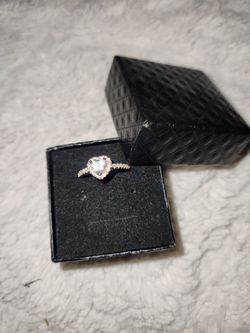 Rose Gold Plated Ring with Cubic Cerconia Stone Size 7