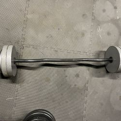 Weights Plates / Curl Bar.     70 Dollars 