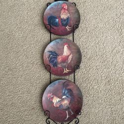 Rooster Wall Mounted Plates