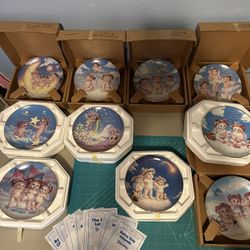 11 Collector vintage Dreamsicle Decor Plates