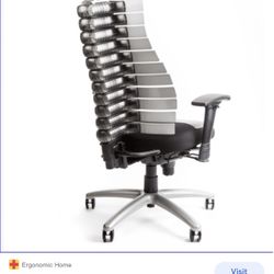 Ergonomic Office Chair White Black Custom Made 