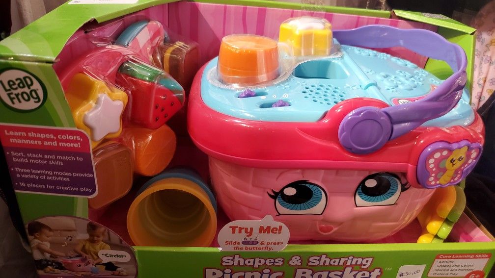 NEW Leap Frog Picnic Basket