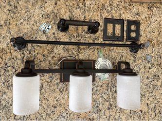Bronze bathroom fixtures
