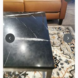 Cocktail Table With Black Marble Top