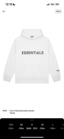 White Essential Hoodie