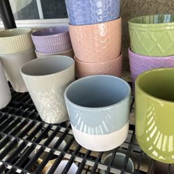 Ceramic 5 Inch Flower Pots (3 For $20)