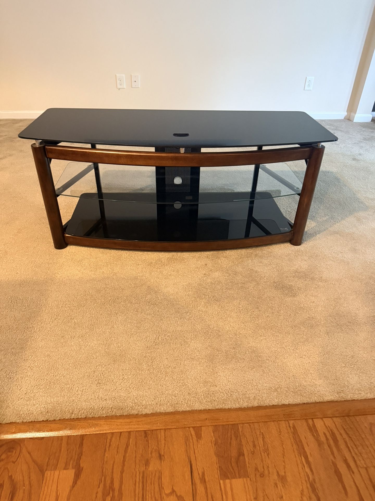 Glass & Wood TV Stand $40