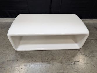 Modern White Glossy Rectangular Coffee Table