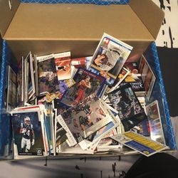 Box Of Baseball Basketball And Football Cards SHOT ME AN OFFER 