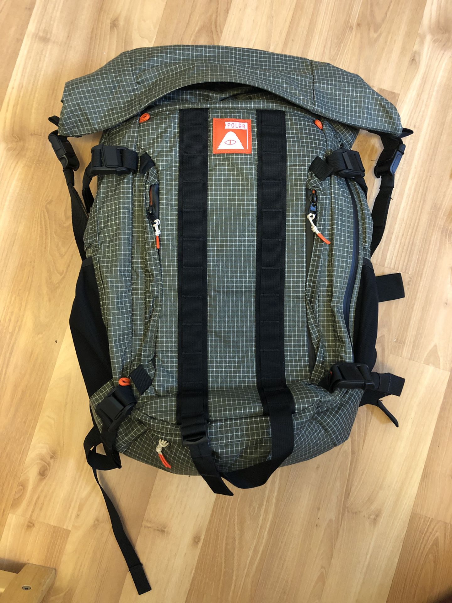 Poler orange label rolltop backpack 40L
