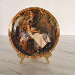 Vintage Norman Rockwell Plate – “Dreaming in the Attic”