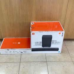 JBL BAR 500 DOLBY ATMOS AND MULTIBEAM SURROUND SOUND 10” WIRELESS SUBWOOFER.