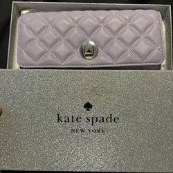 Kate Spade lilac quilted wallet
