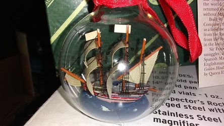 Ships in the bottle ornaments