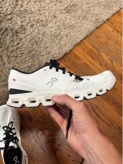 On Cloud X Men’s White/Black Low Top Lace-Up Athletic Sneakers