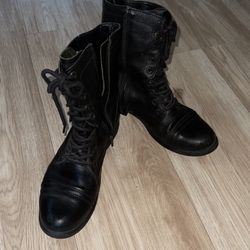 Steve Madden Troopa boots leather black