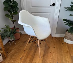 Mid-Century Eames white armchair