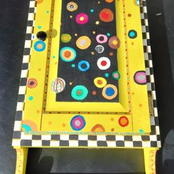 Hand painted Wall cabinet With Towel Holder