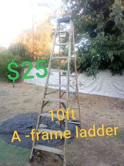 10 ft A- frame ladder fiberglass husky