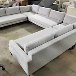 West Elm Andes Gray 5 Peice Sectional Sofa