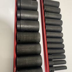 Snap-On 1/2” Deep Impact Socket Set 20 Piece Part #320 SIM 